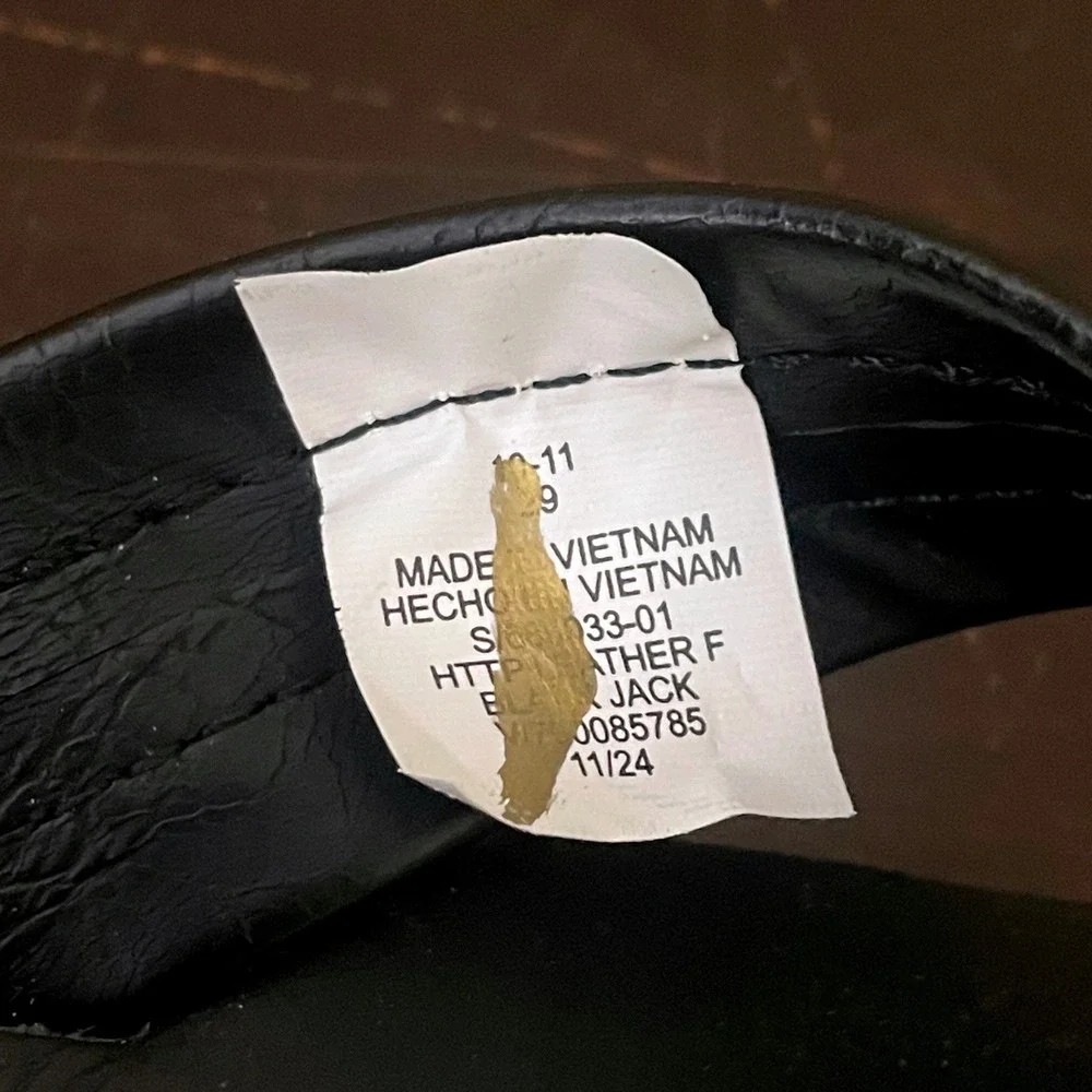 Old Navy Mens Faux Leather Flip Flop Sandals Black Jack Size 10-11 681533-01